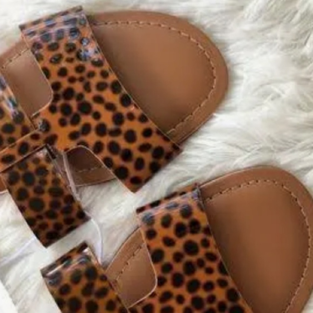 BNWT J Crew Factory Tortoise beachside slide  sandals
